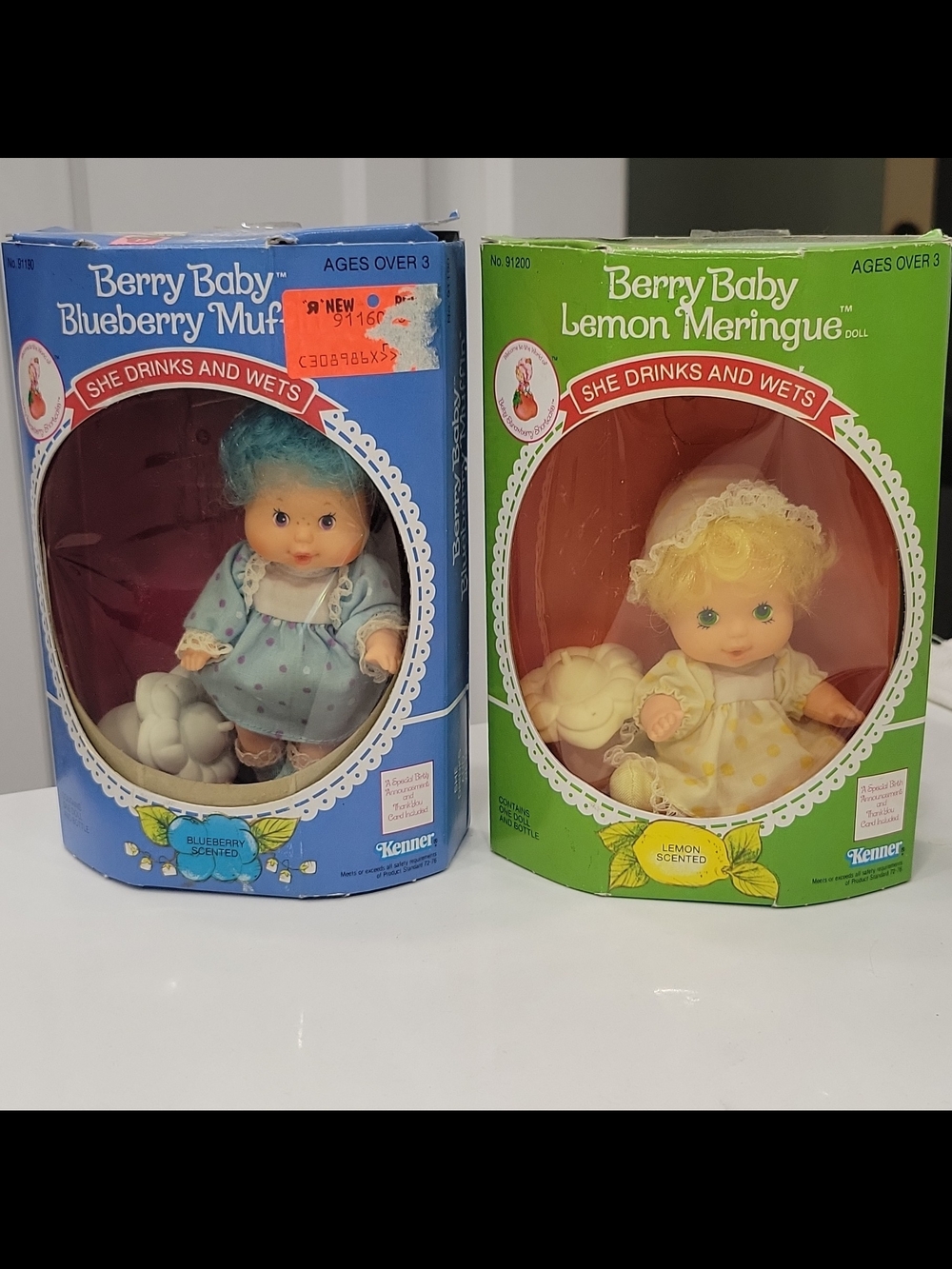 Vintage 80's Berry Baby-Blueberry Muffin and Lemon Merinque Dolls